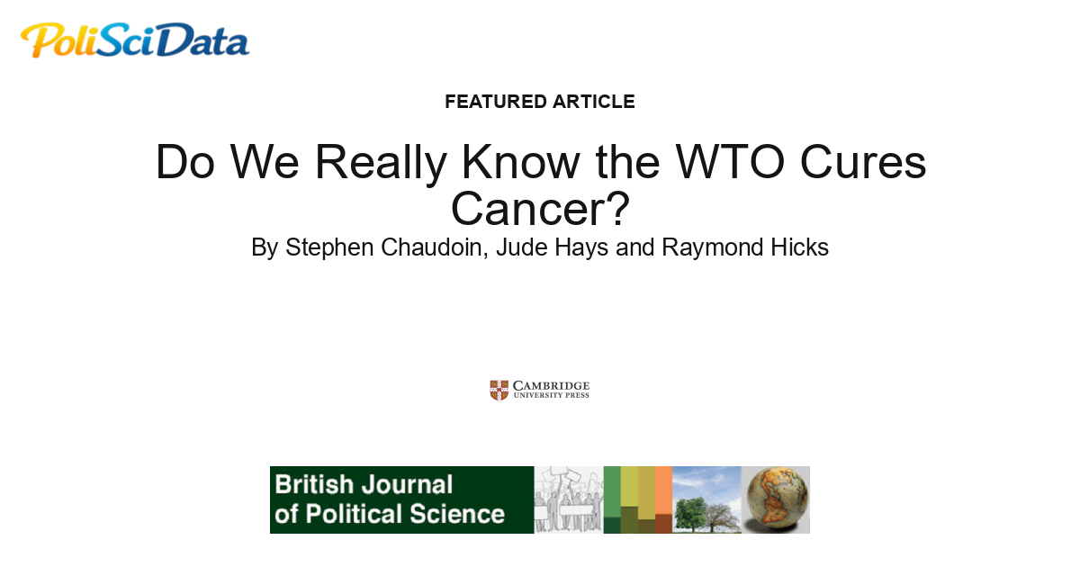 Article card for article: Do We Really Know the WTO Cures Cancer?