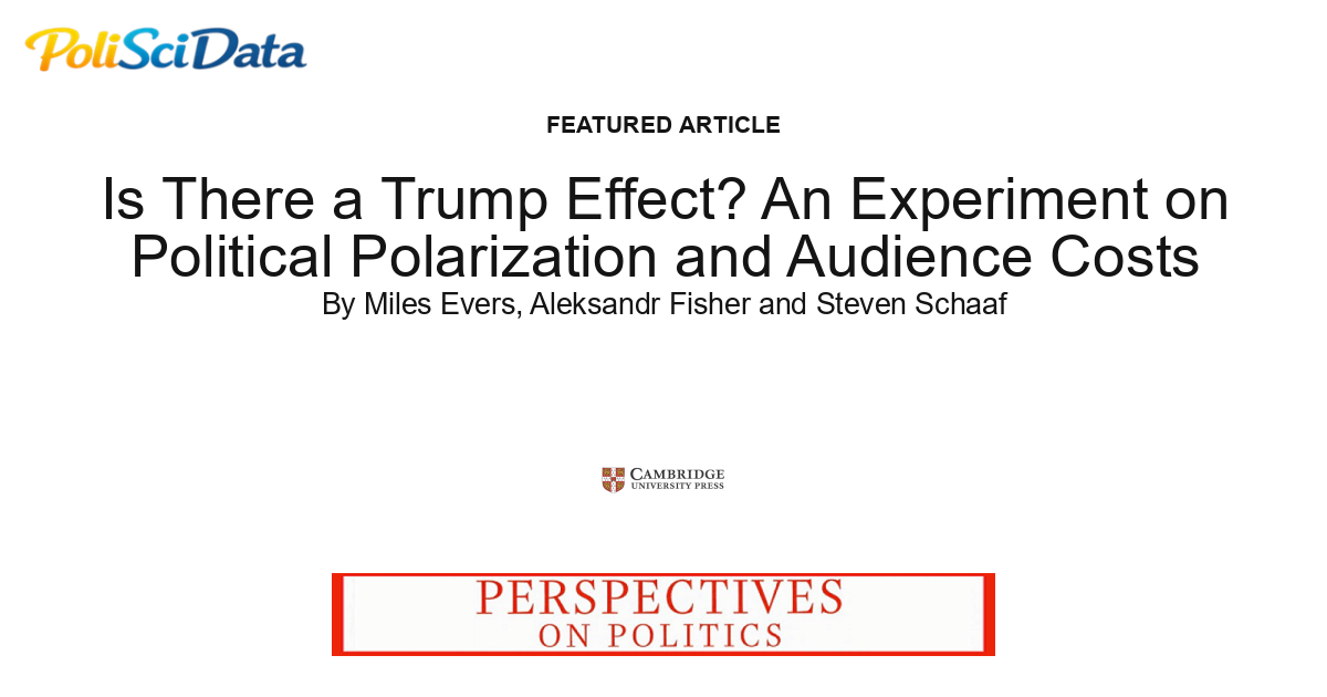 Article card for article: Is There a Trump Effect? An Experiment on Political Polarization and Audience Costs