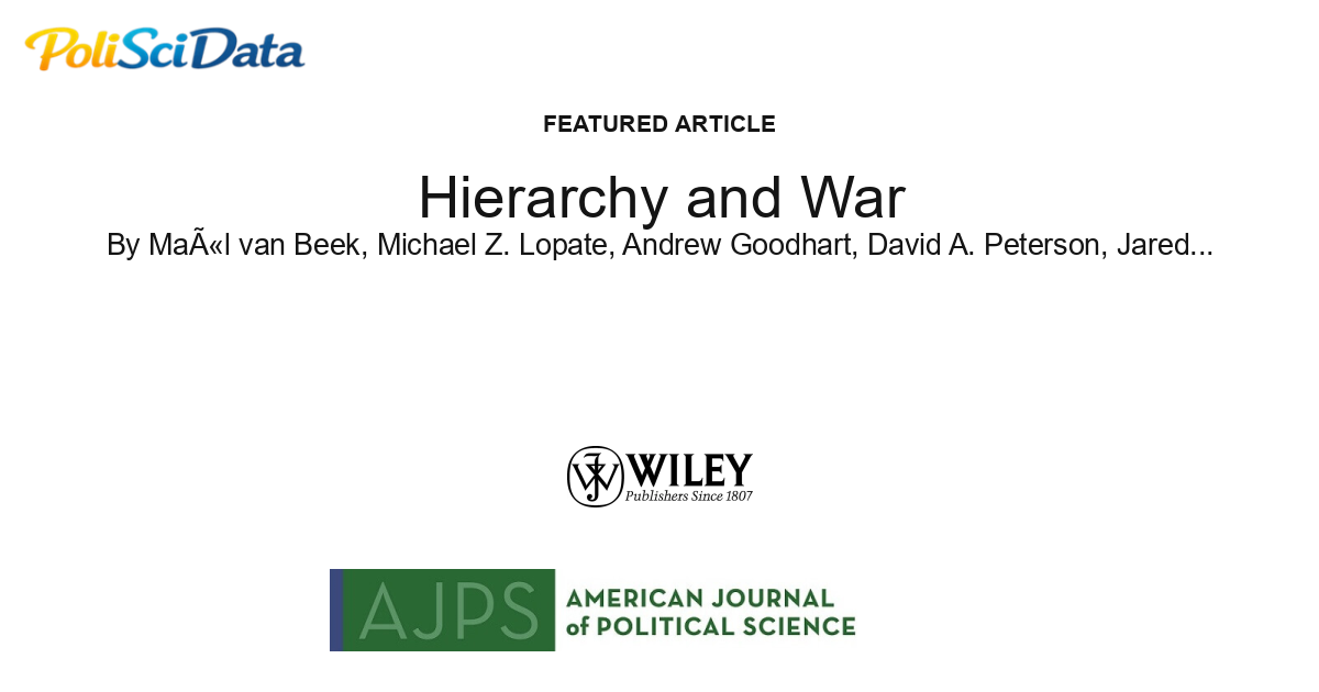 Article card for article: Hierarchy and War